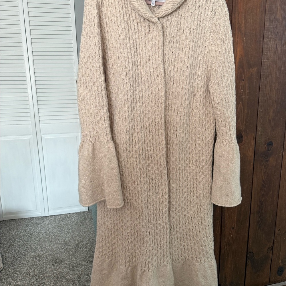 Carolina Herrera Beige Knit Cardigan